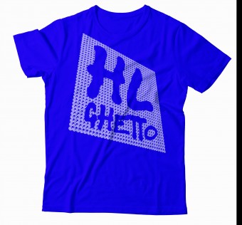 Tričko HL Ghetto - 3D aplle royal blue/white