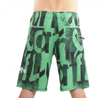 PLAVKY MEATFLY DIVINITY BOARDSHORTS C - GREEN / BLACK