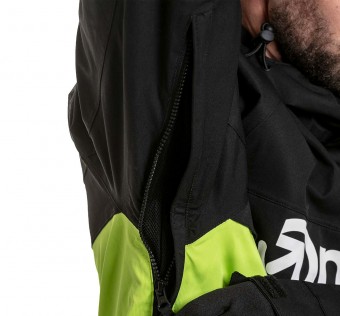 Pánská SNB & SKI bunda Meatfly Slinger Premium, Black/Lime