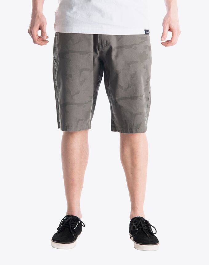 Pánské kraťasy Meatfly Bobber, Infinity Camo Grey