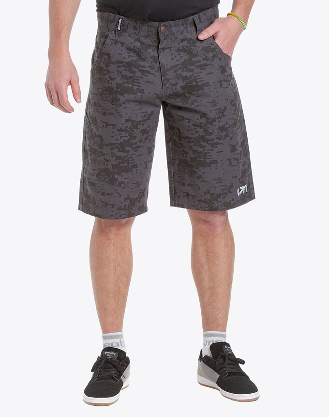 Pánské kraťasy Meatfly Bobber, Grey Binary Camo