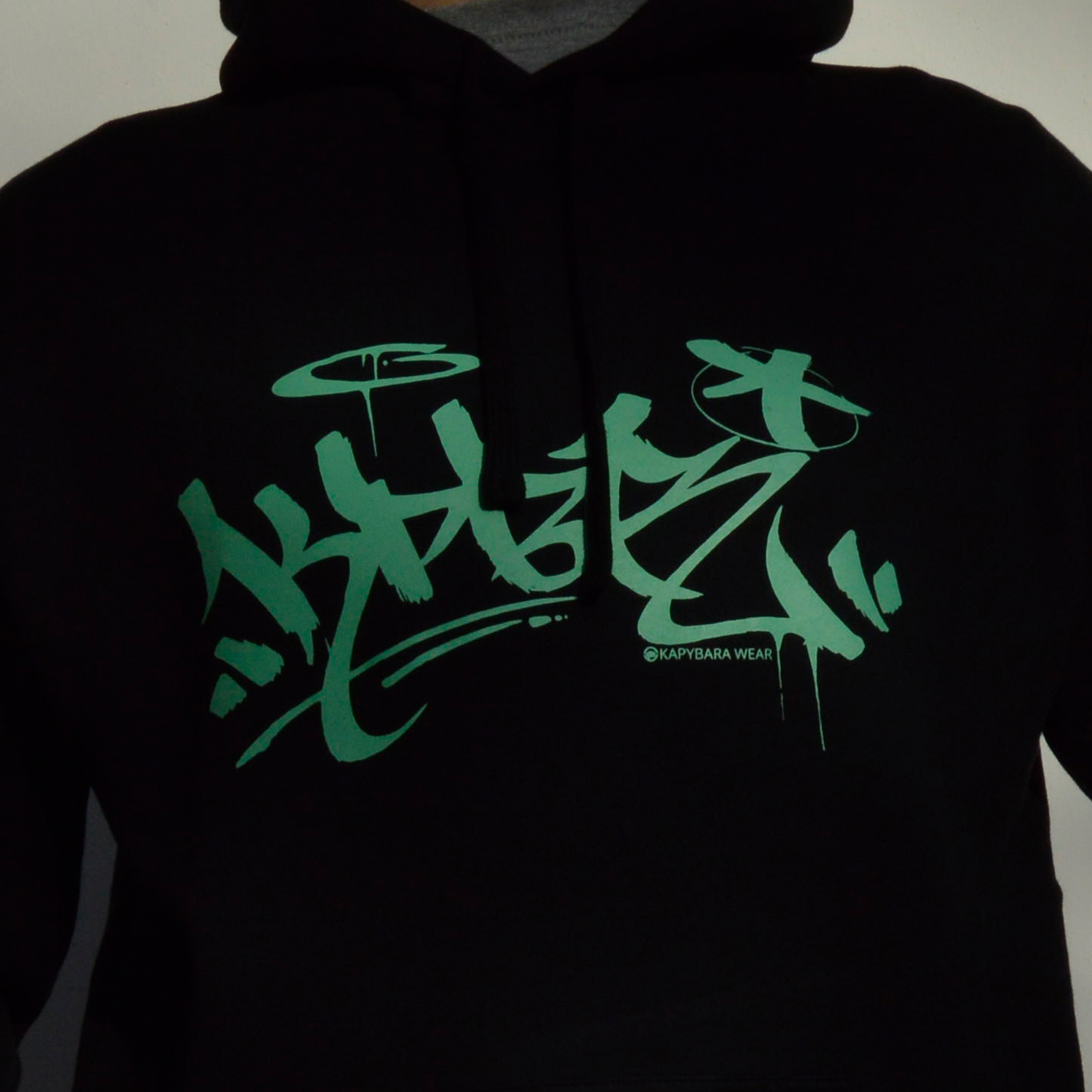 Mikiny Kapybara street wear "Tag" black/mint - Obrázek 3