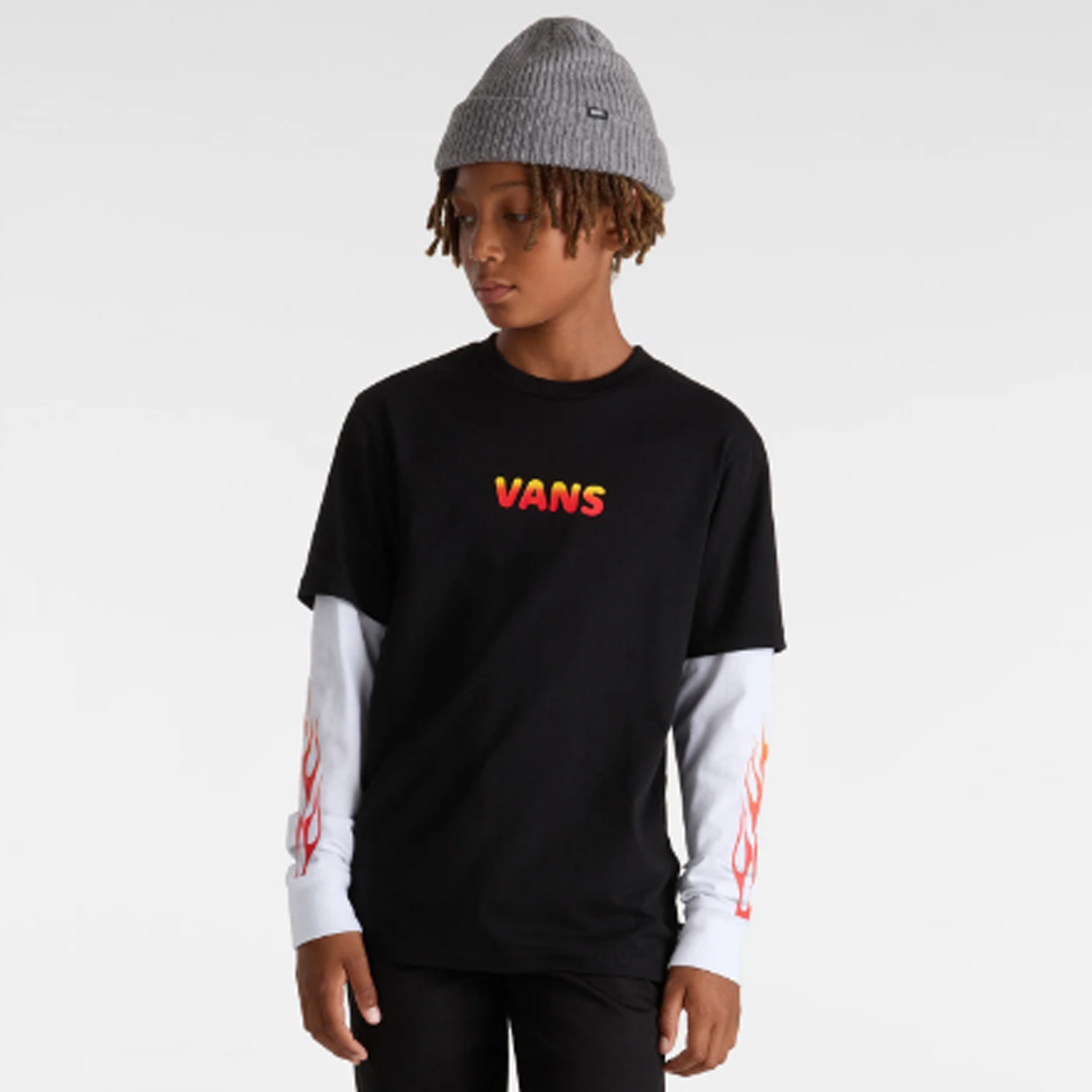 Dětské tričko FLAME THROWER TWOFER - Top s dlouhým rukávem - black