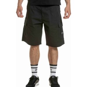 Pánské kraťasy Meatfly Syndrom, Black Ripstop