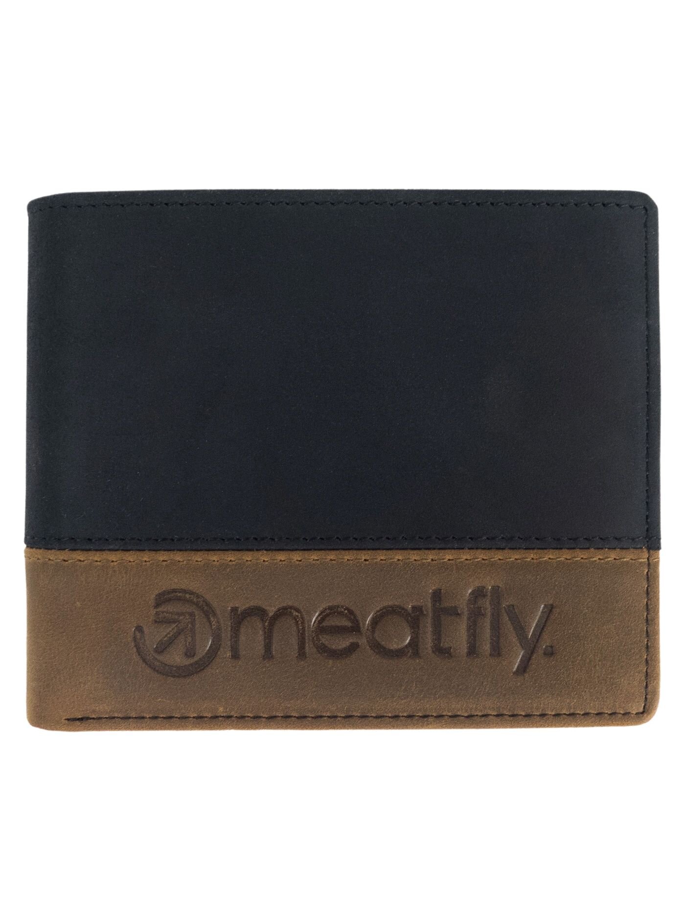 Kožená peněženka Meatfly Eddie Premium, Black/Oak