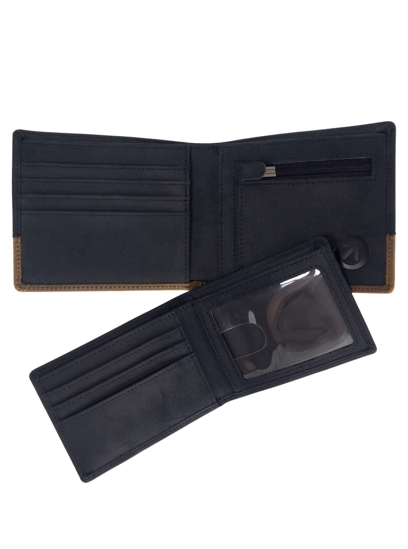 Kožená peněženka Meatfly Eddie Premium, Black/Oak - Obrázek 5