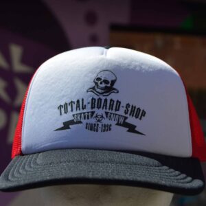 Čepice síťovka TBS wear – Sklull since 1996 (red/white/black)