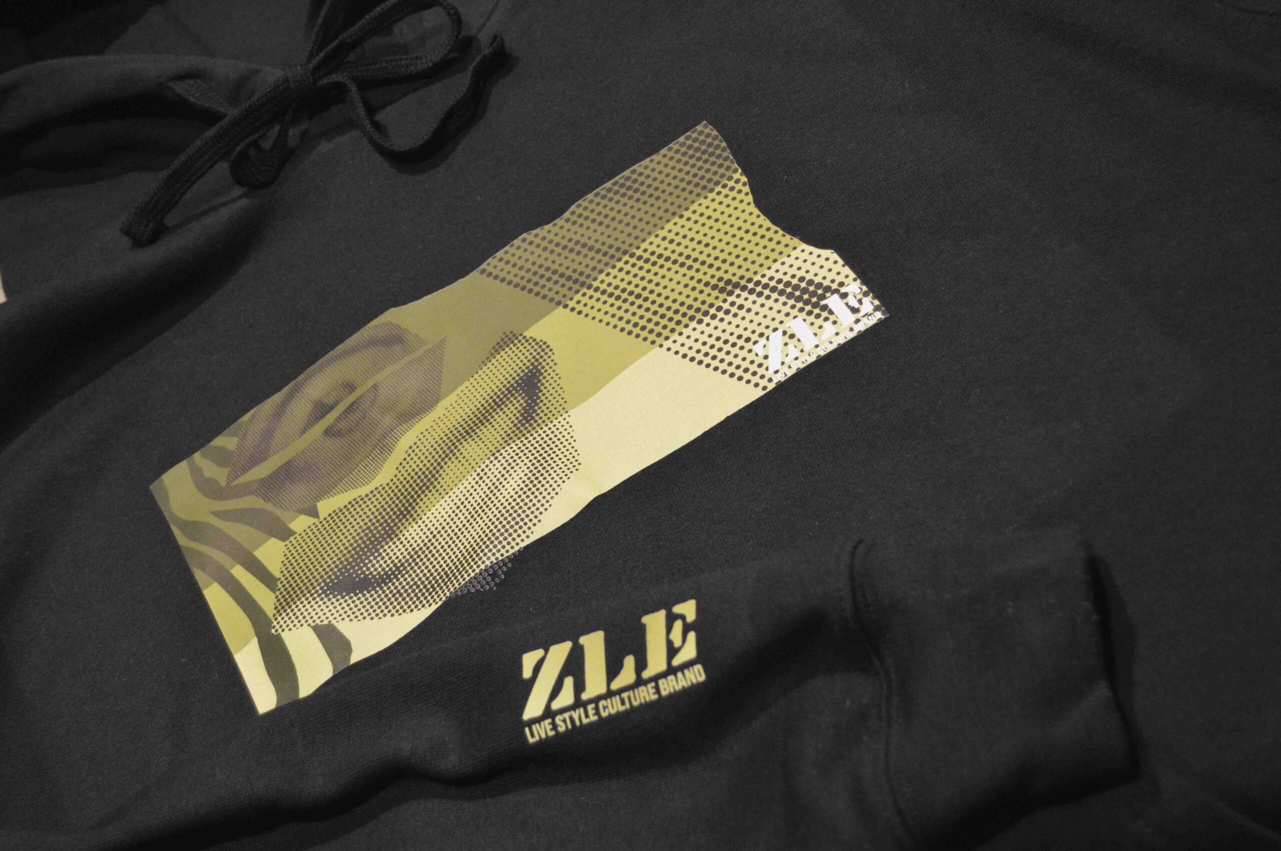 Pánská mikina ZLE skateboards – Abstract (Black/khaki) - Obrázek 2