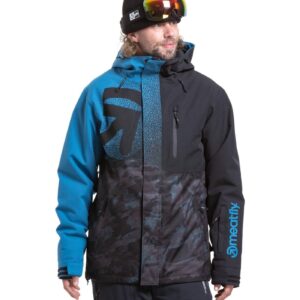 Pánská SNB & SKI bunda Meatfly Shader, Blue / Mossy Petrol