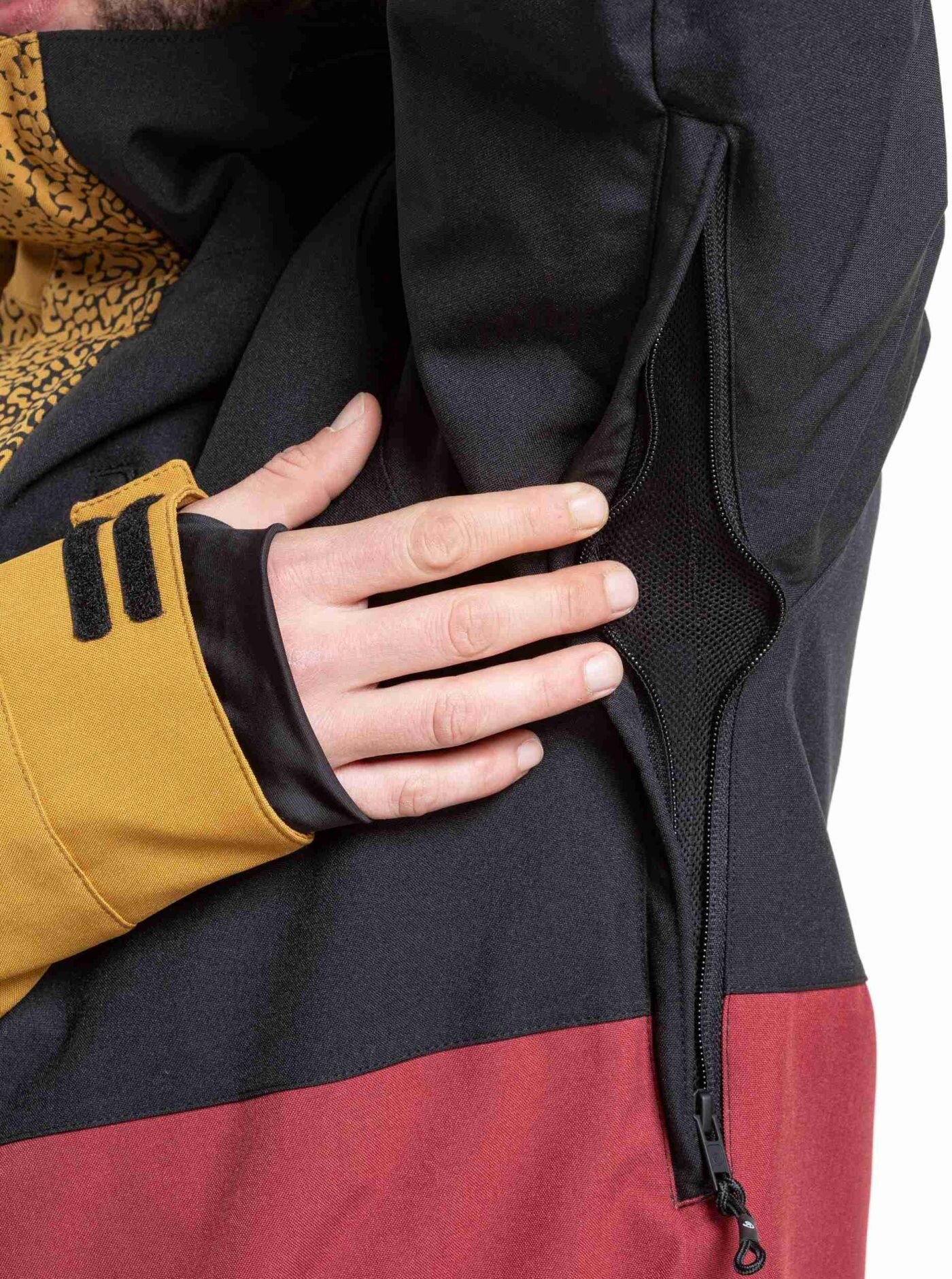 Pánská SNB & SKI bunda Meatfly Shader, Wood / Merlot - Obrázek 4