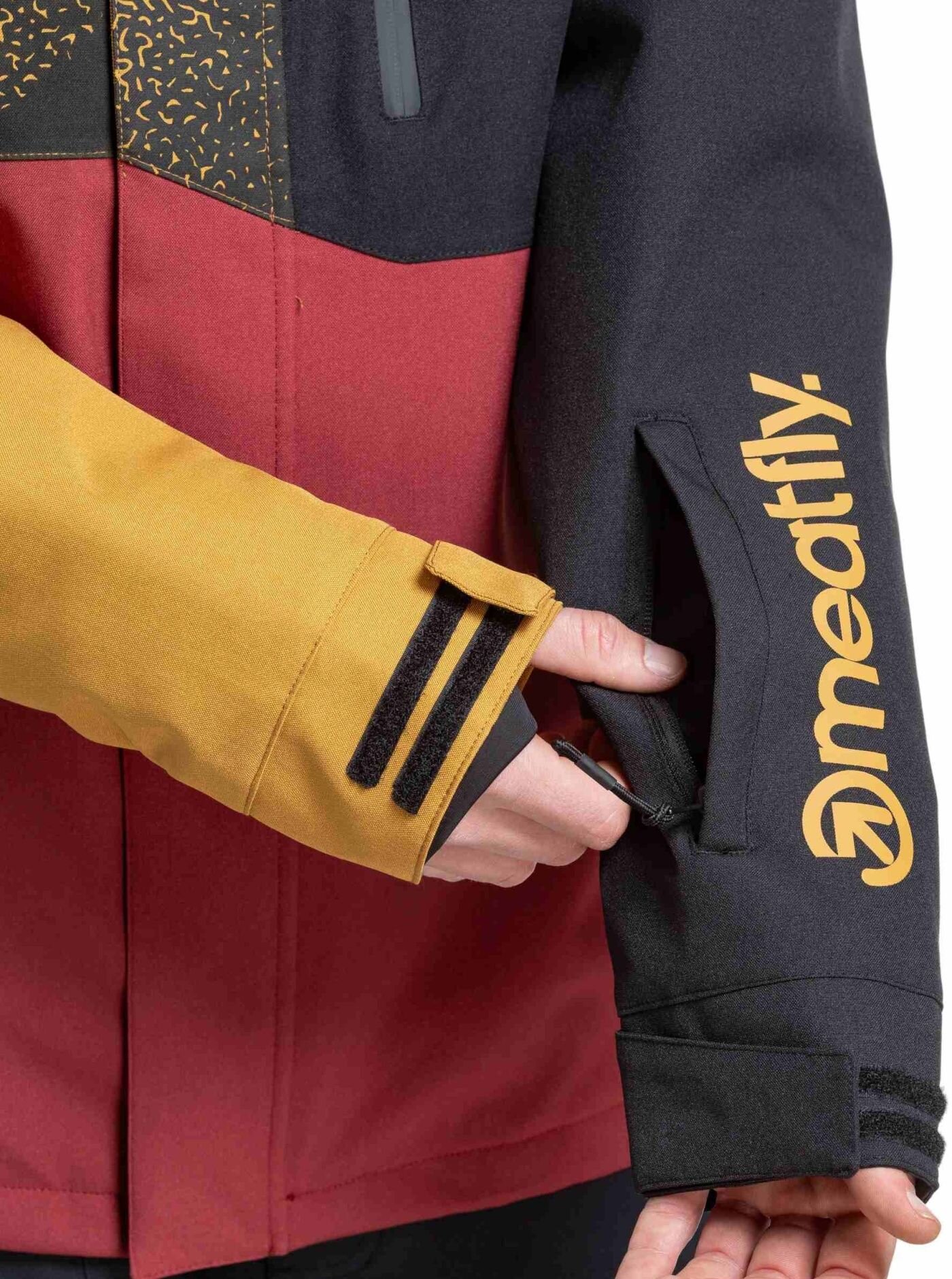 Pánská SNB & SKI bunda Meatfly Shader, Wood / Merlot - Obrázek 5