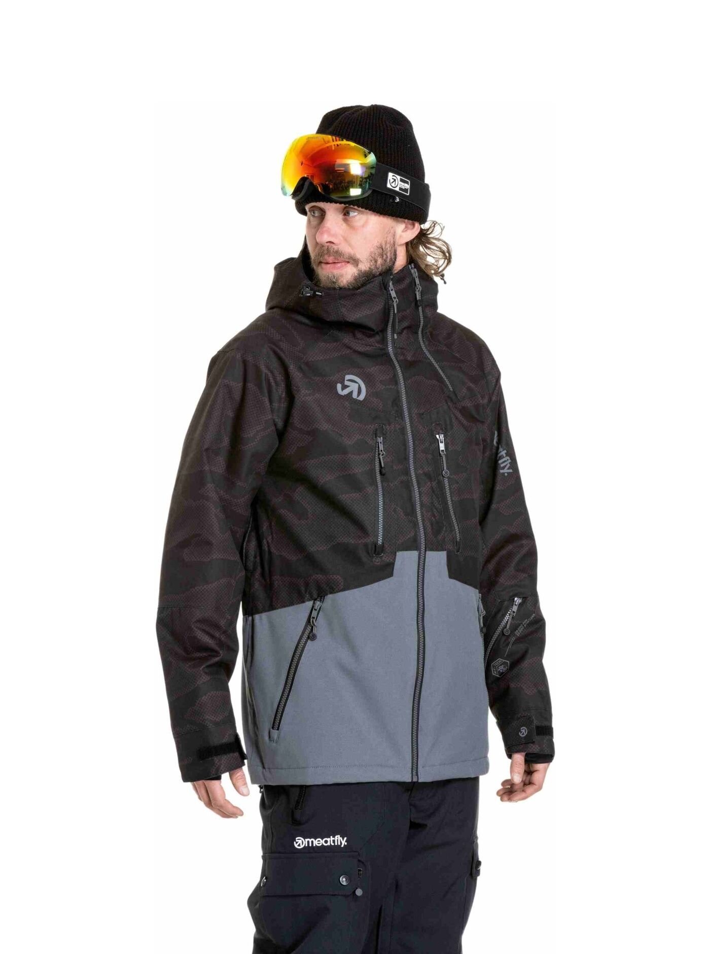 Pánská SNB & SKI bunda Meatfly Cronos, Morph Black - Obrázek 3