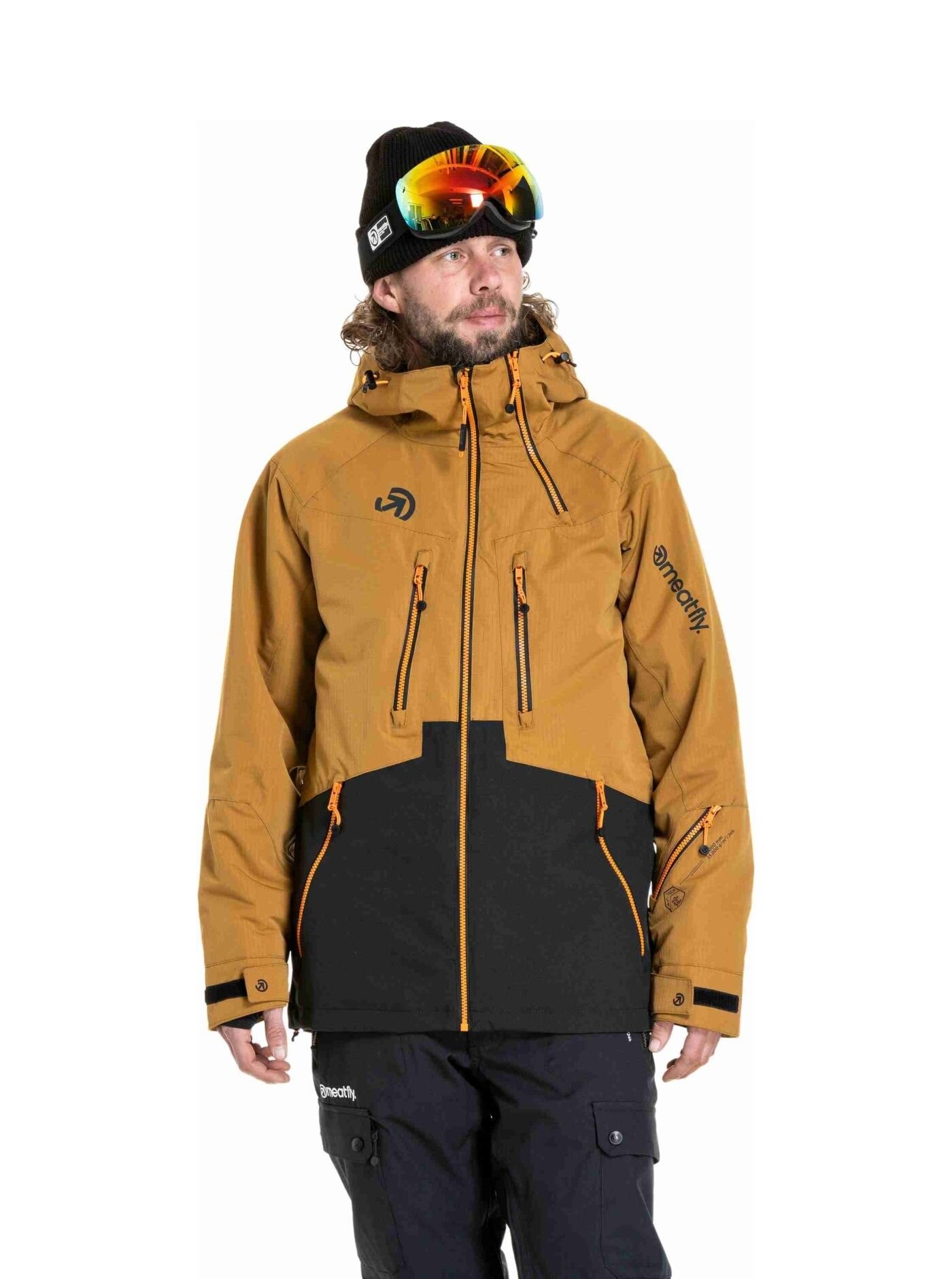 Pánská SNB & SKI bunda Meatfly Cronos, Wood / Black
