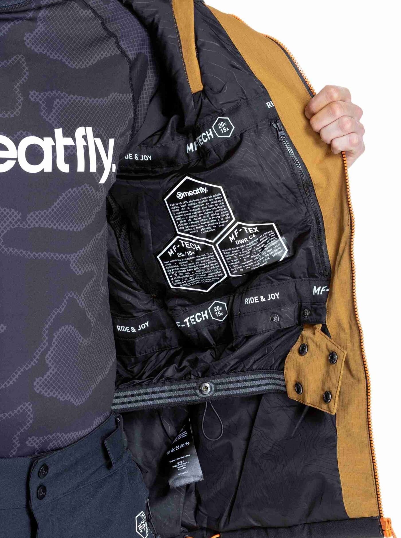 Pánská SNB & SKI bunda Meatfly Cronos, Wood / Black - Obrázek 8