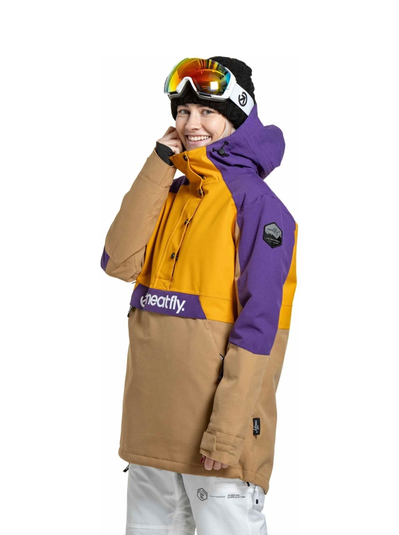 Dámská SNB & SKI bunda Meatfly Aiko, Sunflower / Tan - Obrázek 3