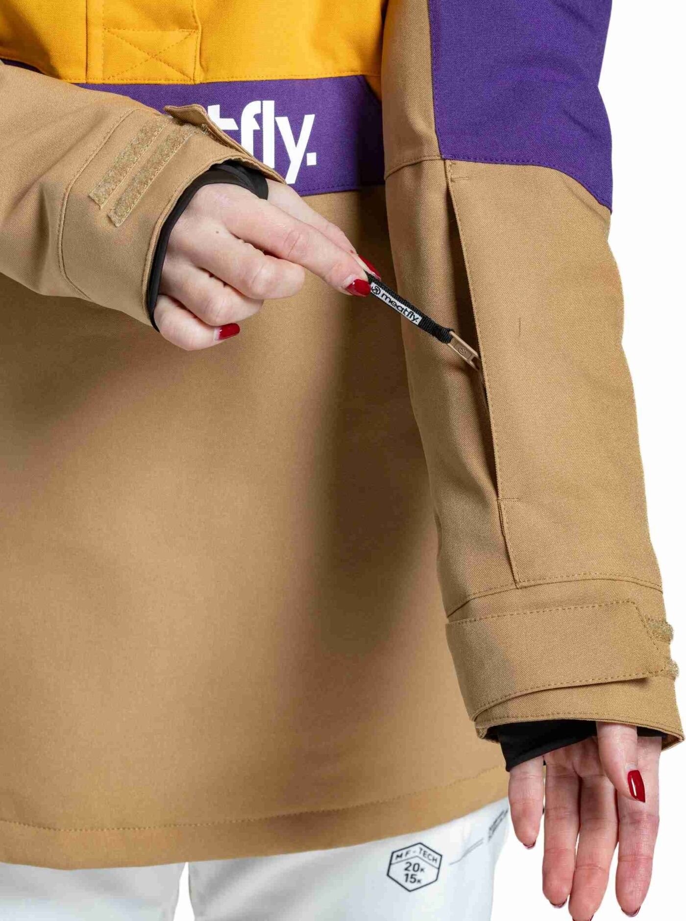 Dámská SNB & SKI bunda Meatfly Aiko, Sunflower / Tan - Obrázek 4