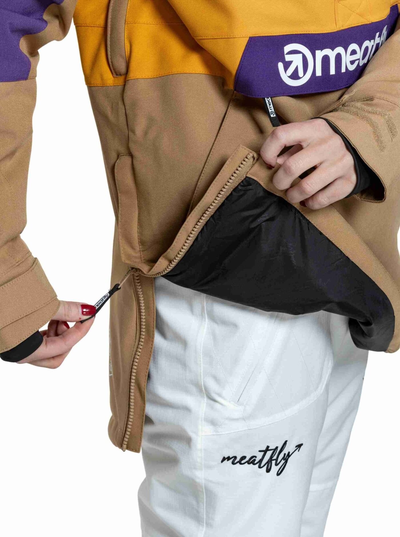 Dámská SNB & SKI bunda Meatfly Aiko, Sunflower / Tan - Obrázek 6