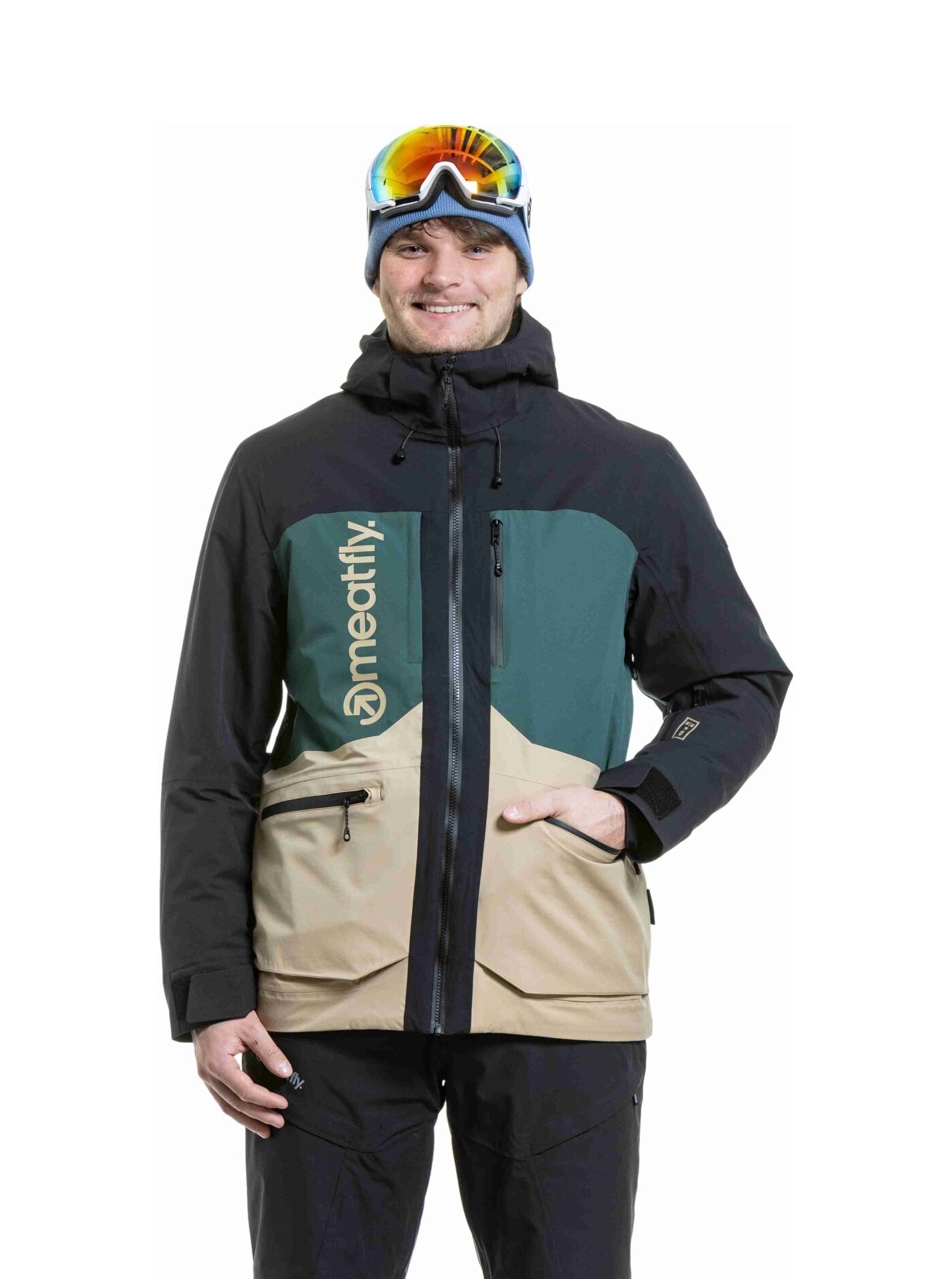 Pánská SNB & SKI bunda Manifold, Black / Safari