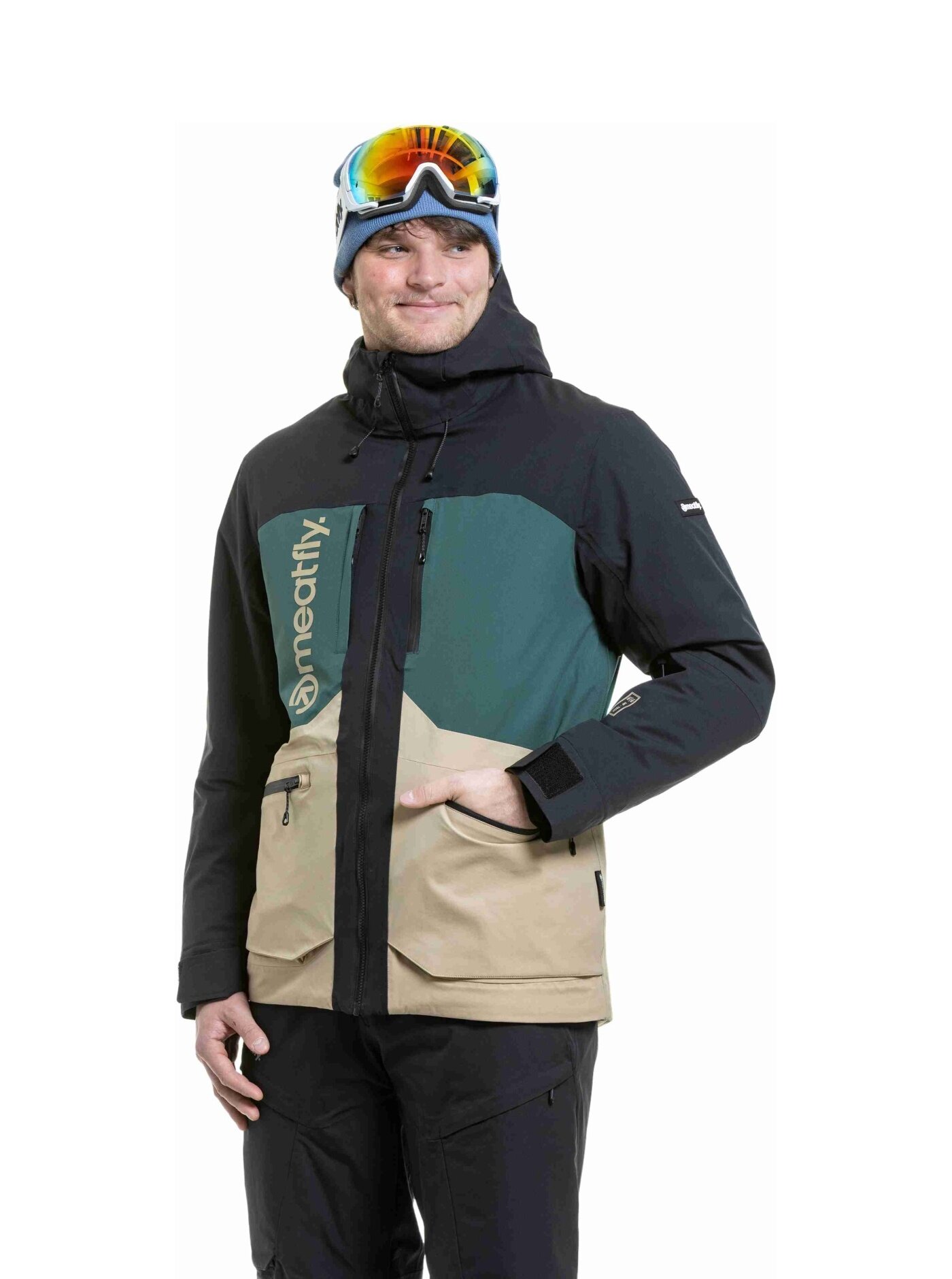 Pánská SNB & SKI bunda Manifold, Black / Safari - Obrázek 2