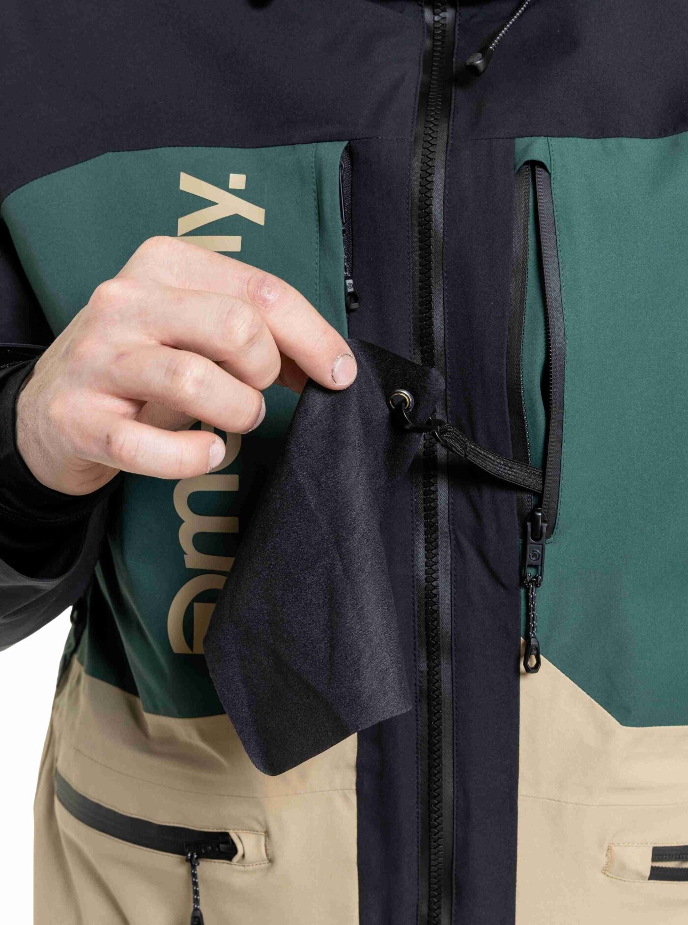 Pánská SNB & SKI bunda Manifold, Black / Safari - Obrázek 5