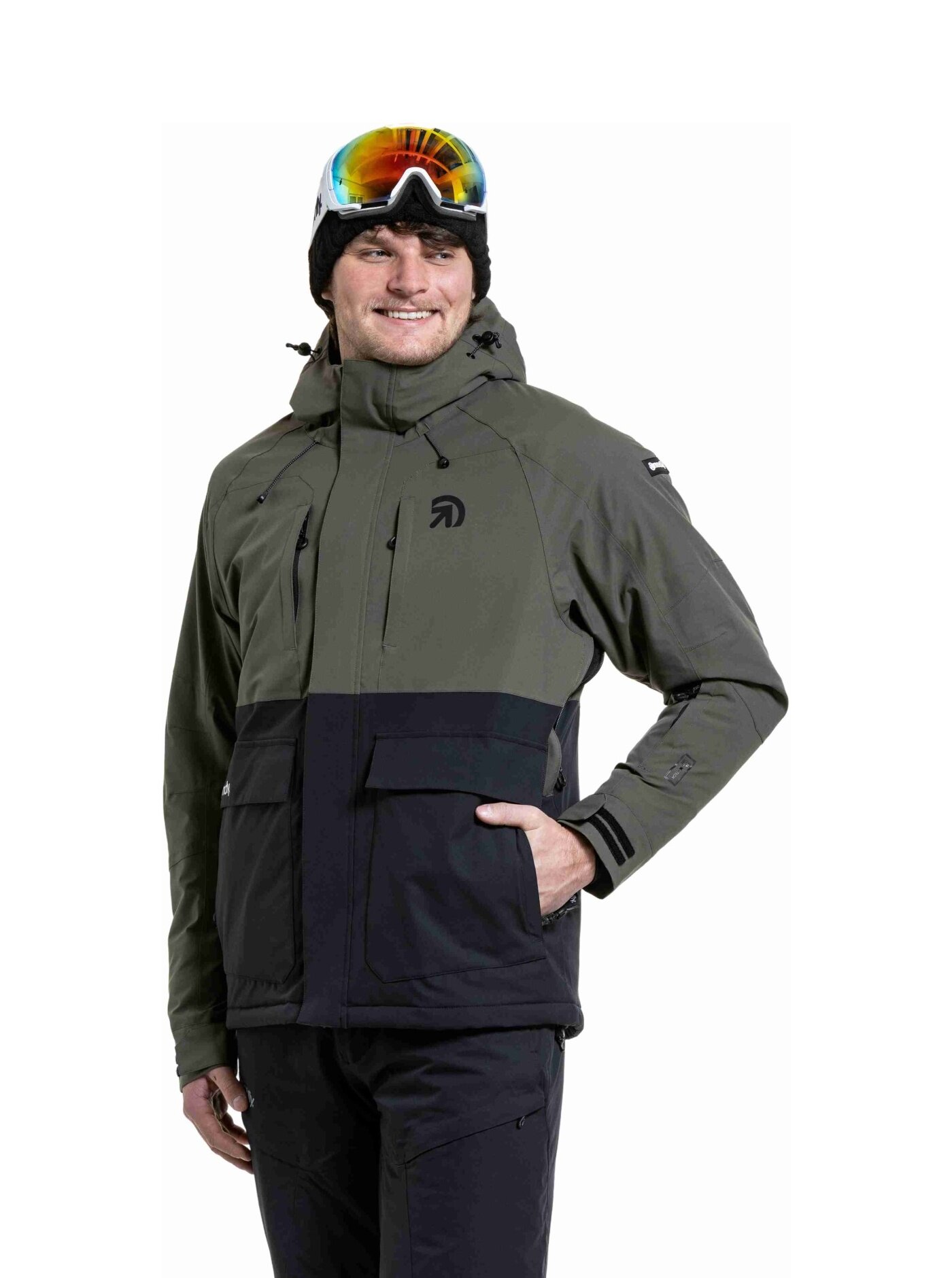 Pánská SNB & SKI bunda Vertigo, Olive Dark / Black - Obrázek 2