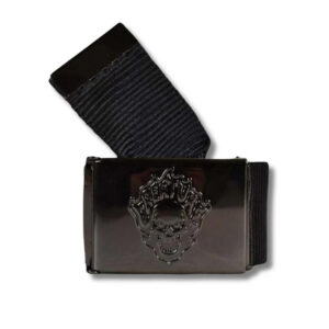 Pásek CREATURE SKATEBOARDS BONEHEAD FLAME BELT - BLACK