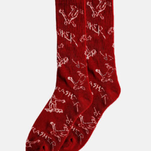 Ponožky THRASHER GONZ LOGO CREW SOCKS RED