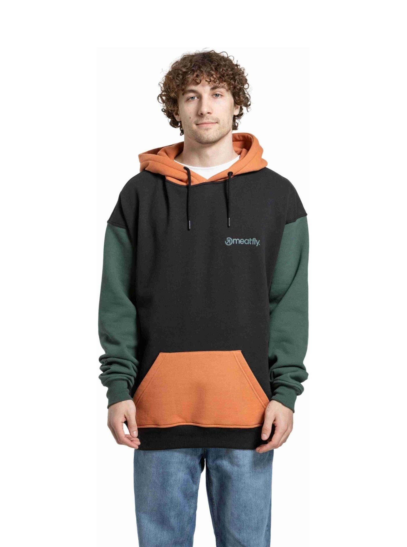 Unisex mikina Meatfly Fry, Green / Sunbrun