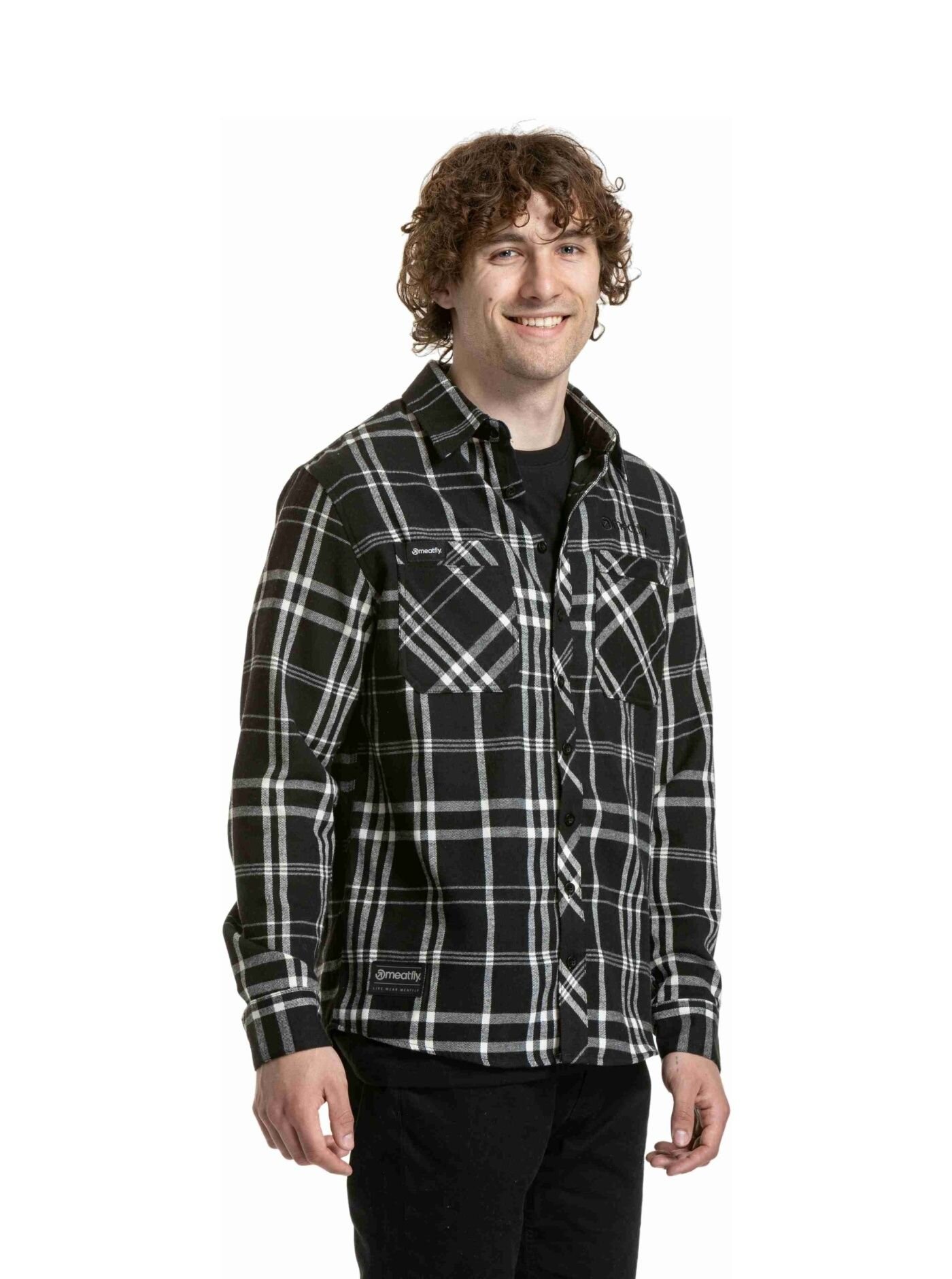 Pánská košile Meatfly Kurt, Black - Obrázek 3