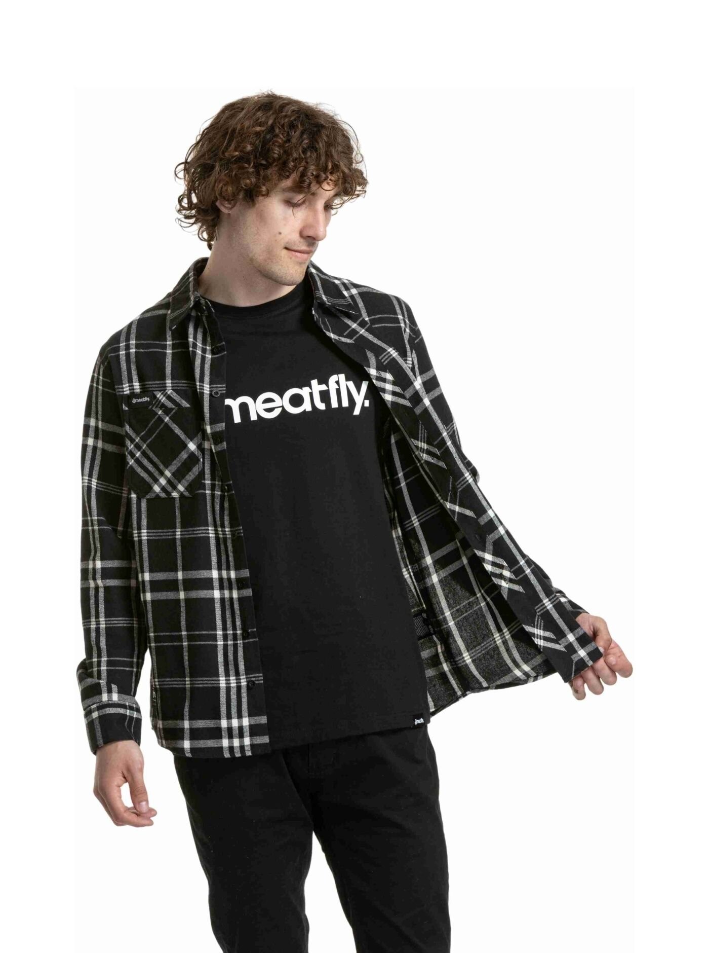 Pánská košile Meatfly Kurt, Black - Obrázek 4
