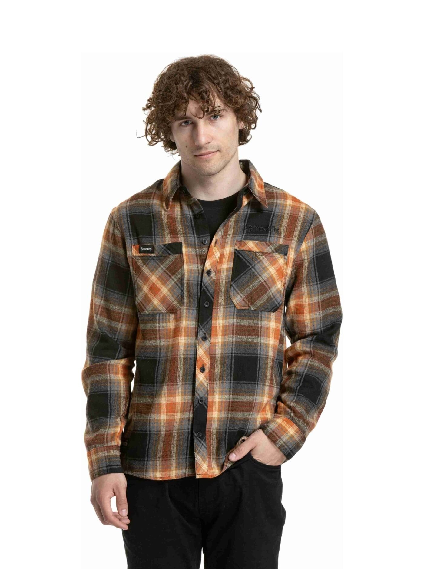 Pánská košile Meatfly Kurt, Blue / Red