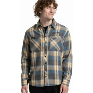 Pánská košile Meatfly Kurt, Cream / Blue