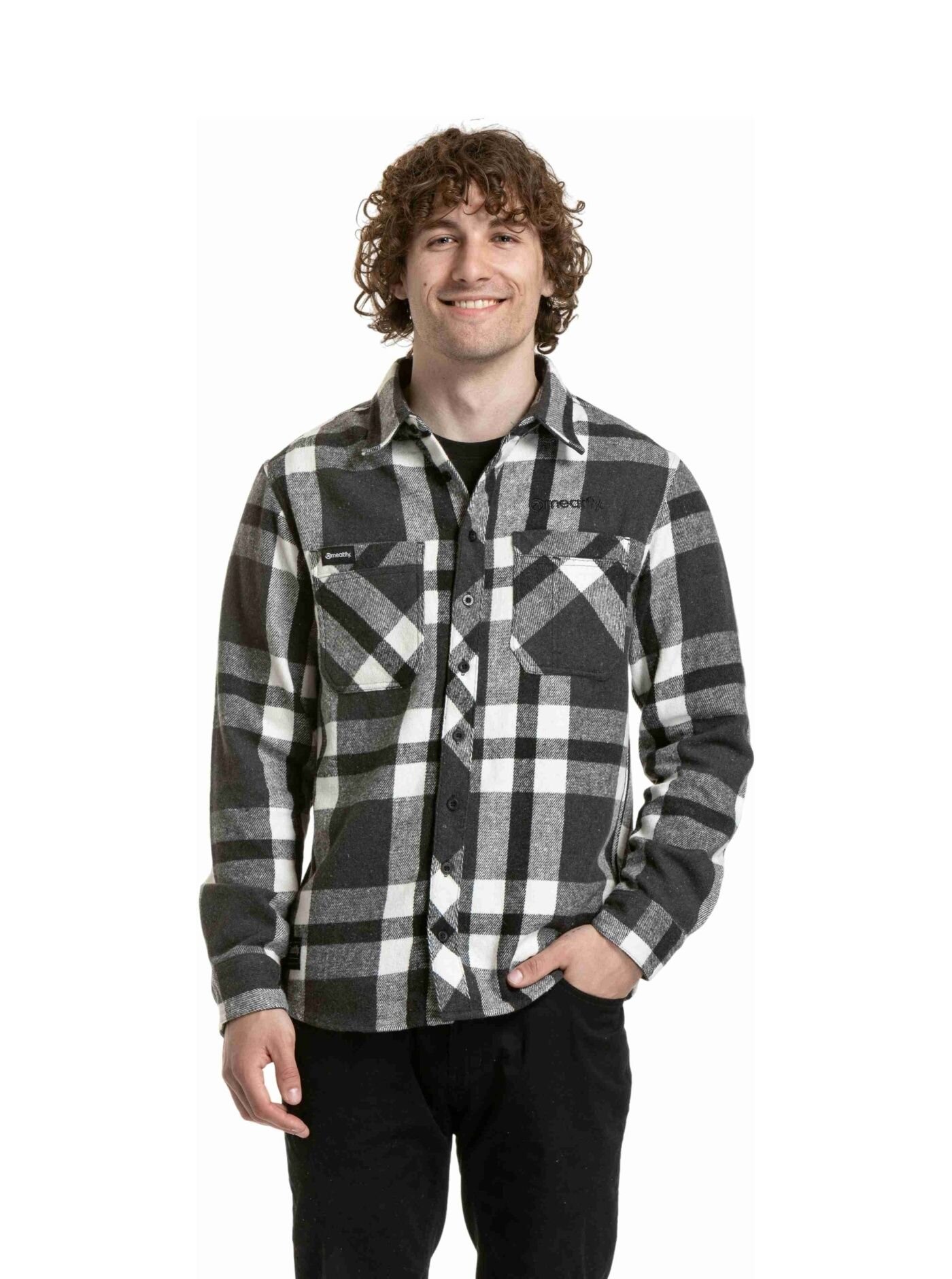 Pánská košile Meatfly Woody Premium, Black