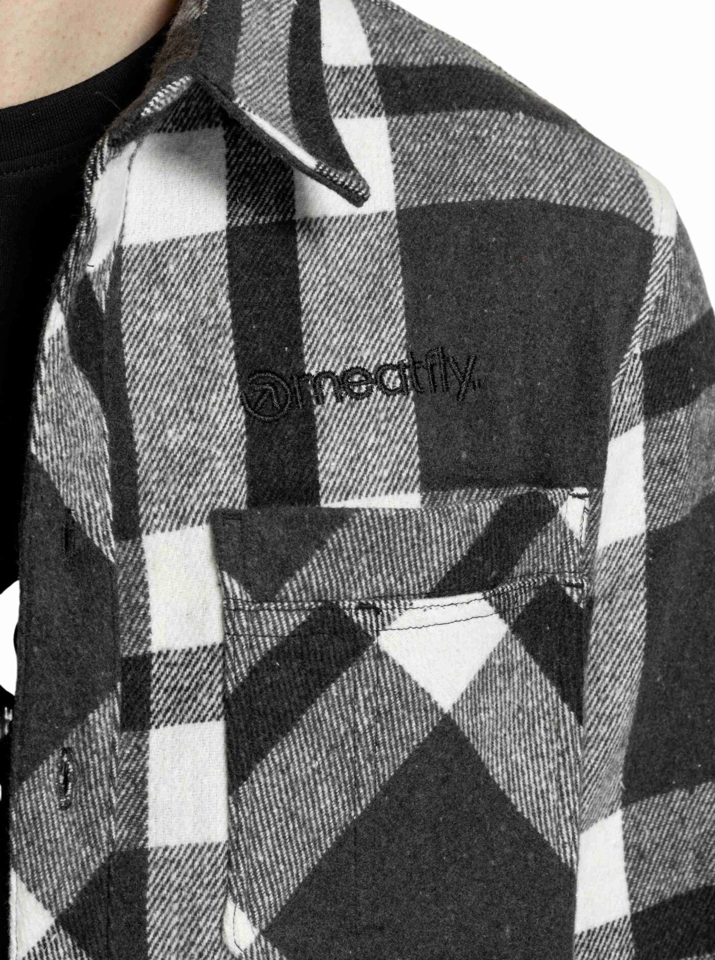 Pánská košile Meatfly Woody Premium, Black - Obrázek 5