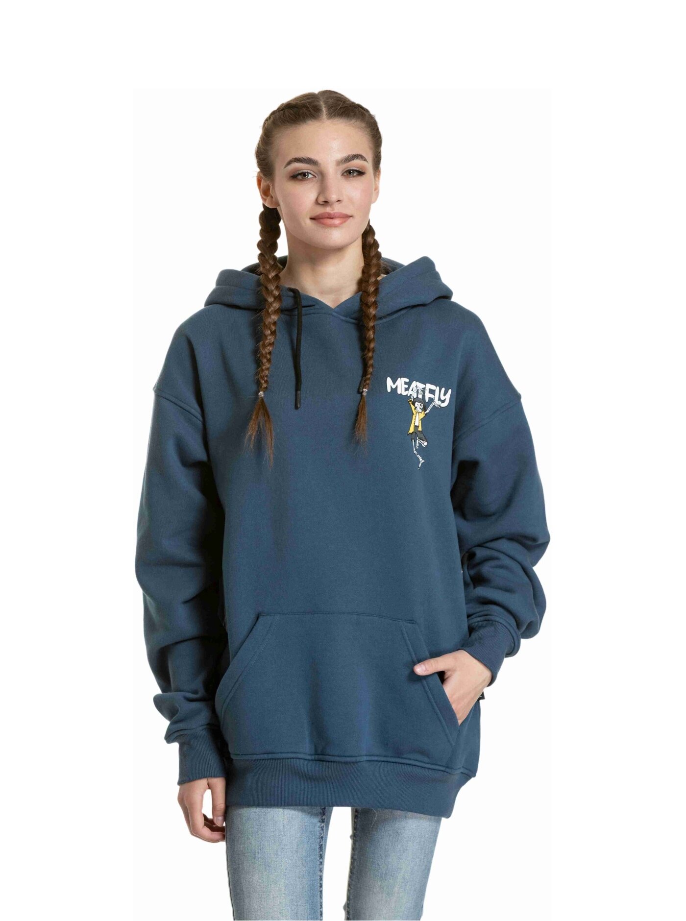 Unisex mikina Meatfly Fry, Dark Blue - Obrázek 4