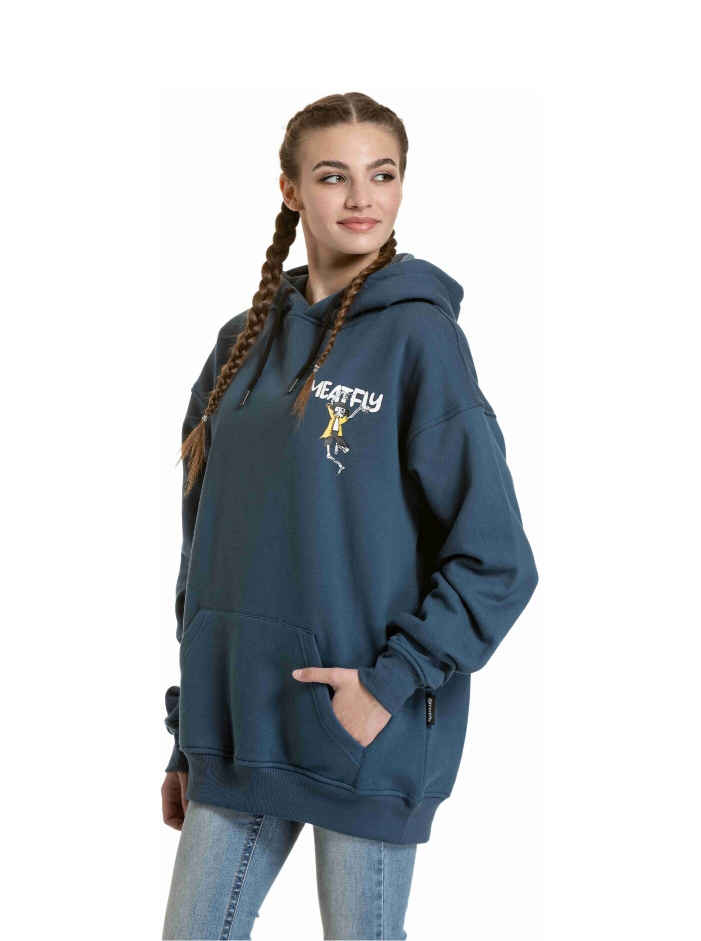 Unisex mikina Meatfly Fry, Dark Blue - Obrázek 5