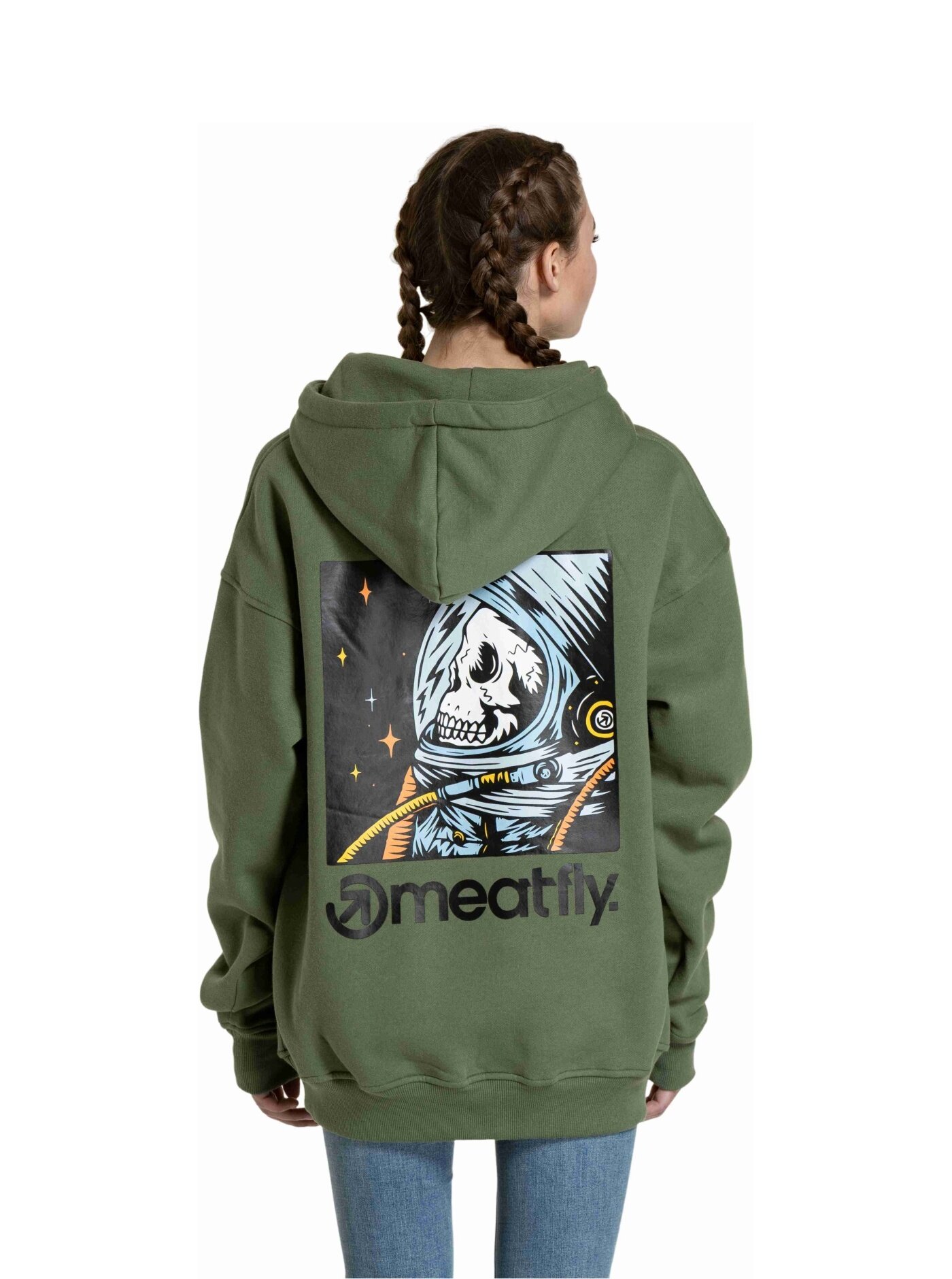 Unisex mikina Meatfly Fry, Olive - Obrázek 6