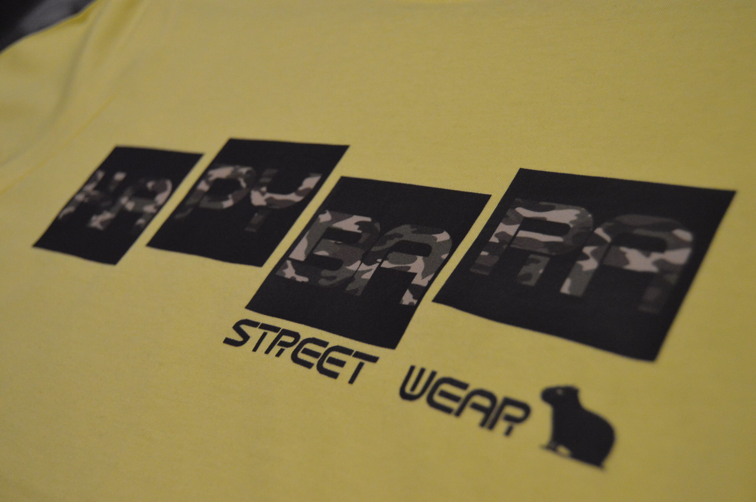Dětské tričko Kapybara wear – Cube (yellow/woodland) - Obrázek 5