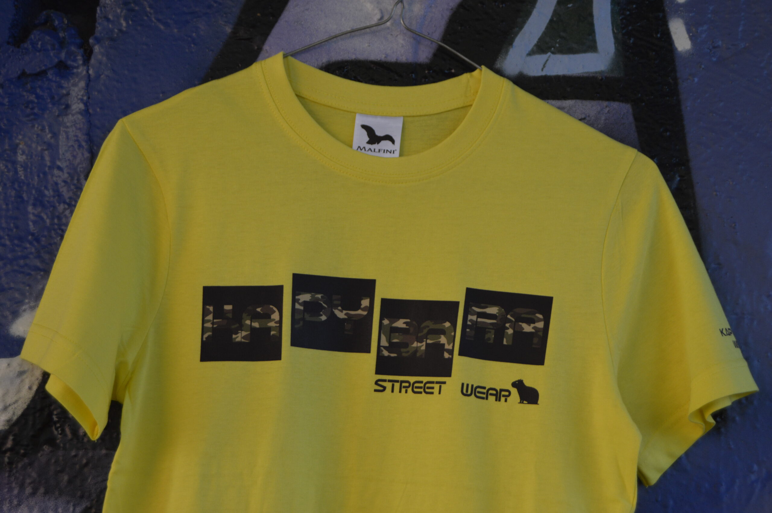 Dětské tričko Kapybara wear – Cube (yellow/woodland) - Obrázek 3